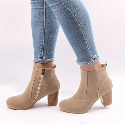 ORTHOPEDIC CHUNKY HEEL ANKLE BOOTS