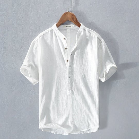 MARIO - SUMMER SHIRT IN COTTON AND LINEN