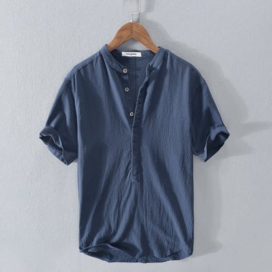 MARIO - SUMMER SHIRT IN COTTON AND LINEN