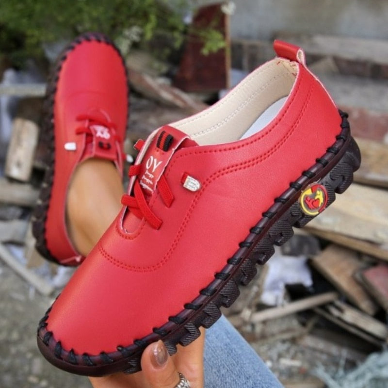 Women Handmade Shoes Platform Loafers