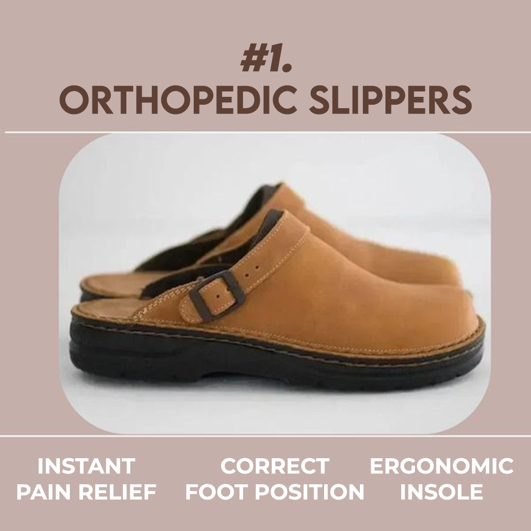 ORTHOPEDIC LEATHER SLIPPERS