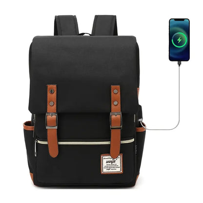 EMMA™ VINTAGE NYLON LAPTOP BACKPACK