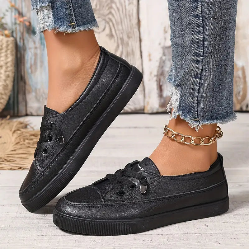 WOMEN'S CASUAL LOW-TOP FLAT SKATE SHOES