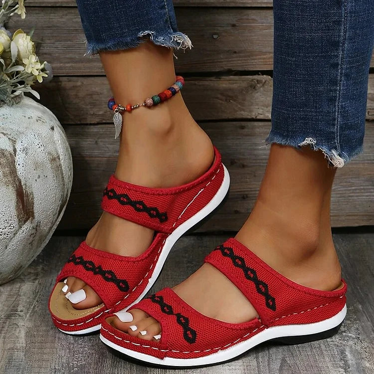 LEATHER ORTHOPEDIC ARCH SUPPORT SANDALS