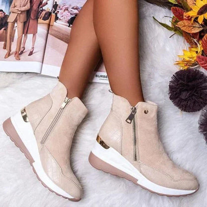 WOMEN'S WARM ZIPPER PLUSH SHOES