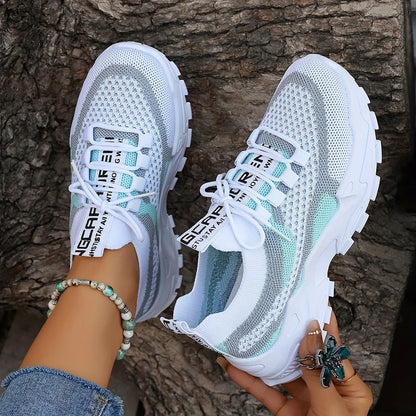 ORTHOPEDIC BREATHABLE LACE UP MESH SNEAKERS