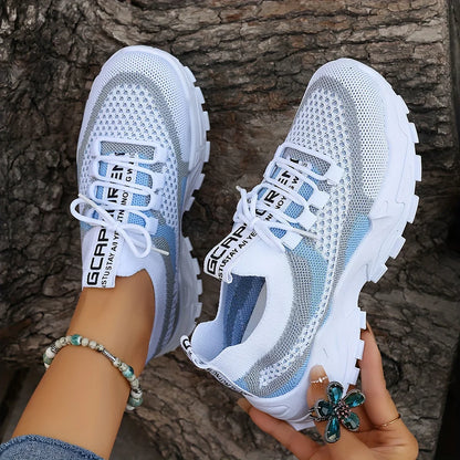 ORTHOPEDIC BREATHABLE LACE UP MESH SNEAKERS