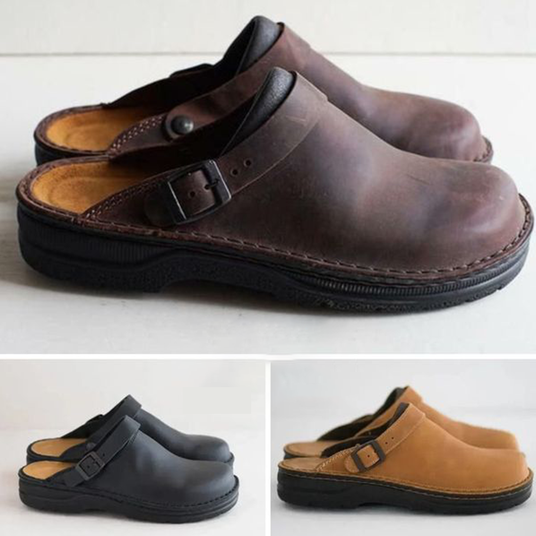 ORTHOPEDIC LEATHER SLIPPERS