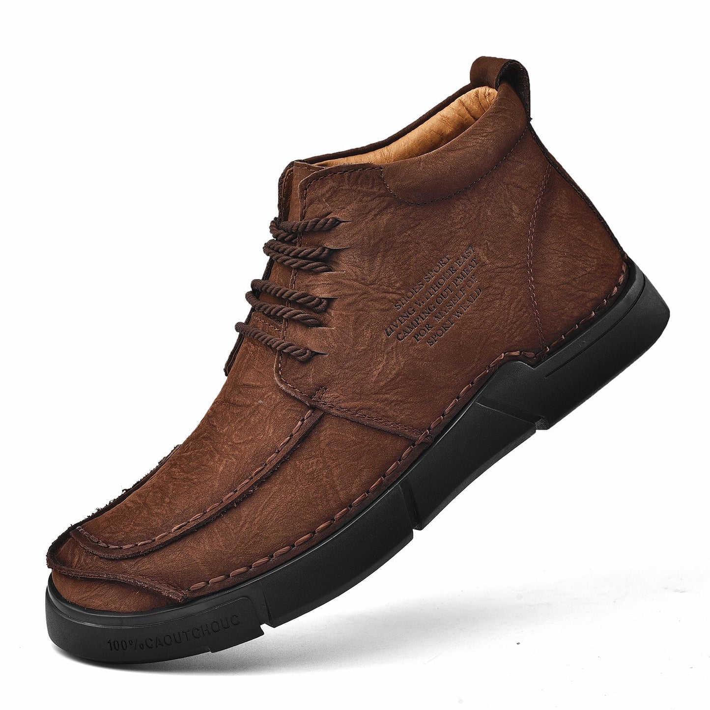 Brave Shoes™ -Winter men's casual leather shoes with leather soft soles and high top leather shoes