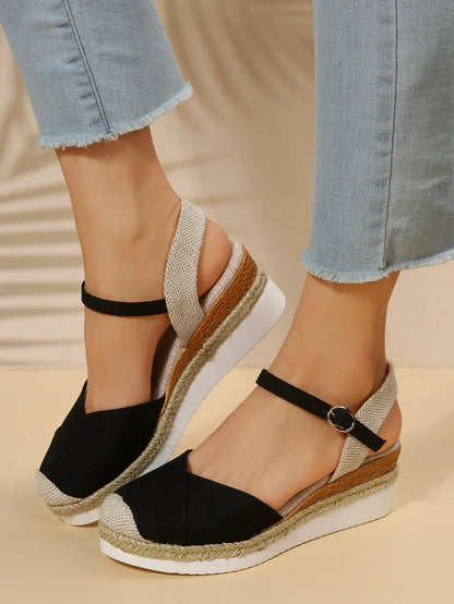 CLOSED TOE ORTHOPEDIC WEDGE SANDALS