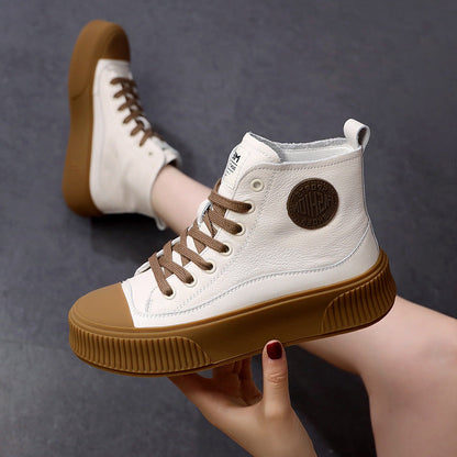 WOMEN'S HIGH TOP BREATHABLE LEATHER SHOES