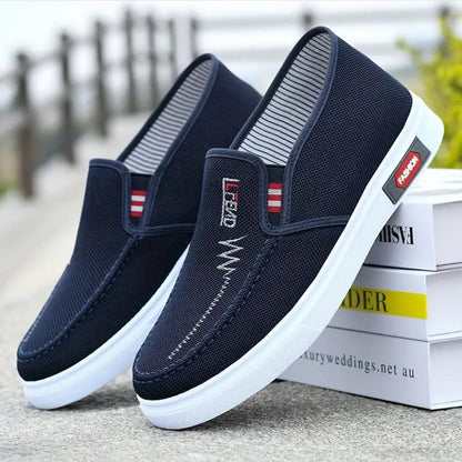 COMFORTABLE MEN'S CANVAS MOCCASINS