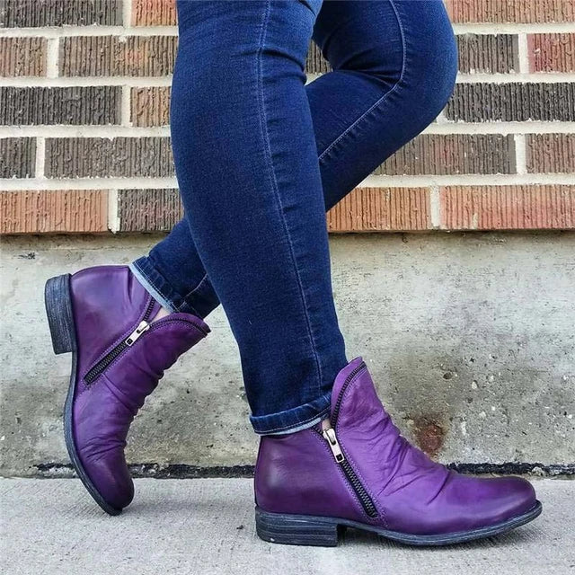 WOMEN ZIPPER WATERPROOF ANKLE-SUPPORT BOOTS 2023