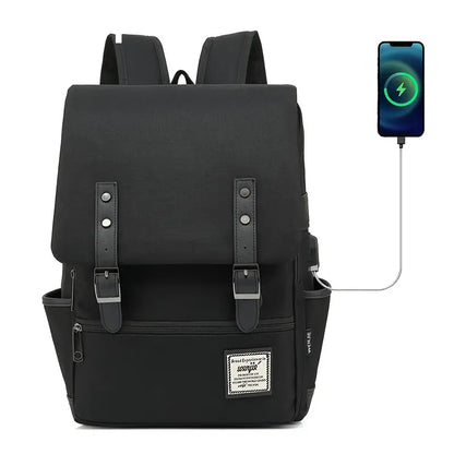 EMMA™ VINTAGE NYLON LAPTOP BACKPACK