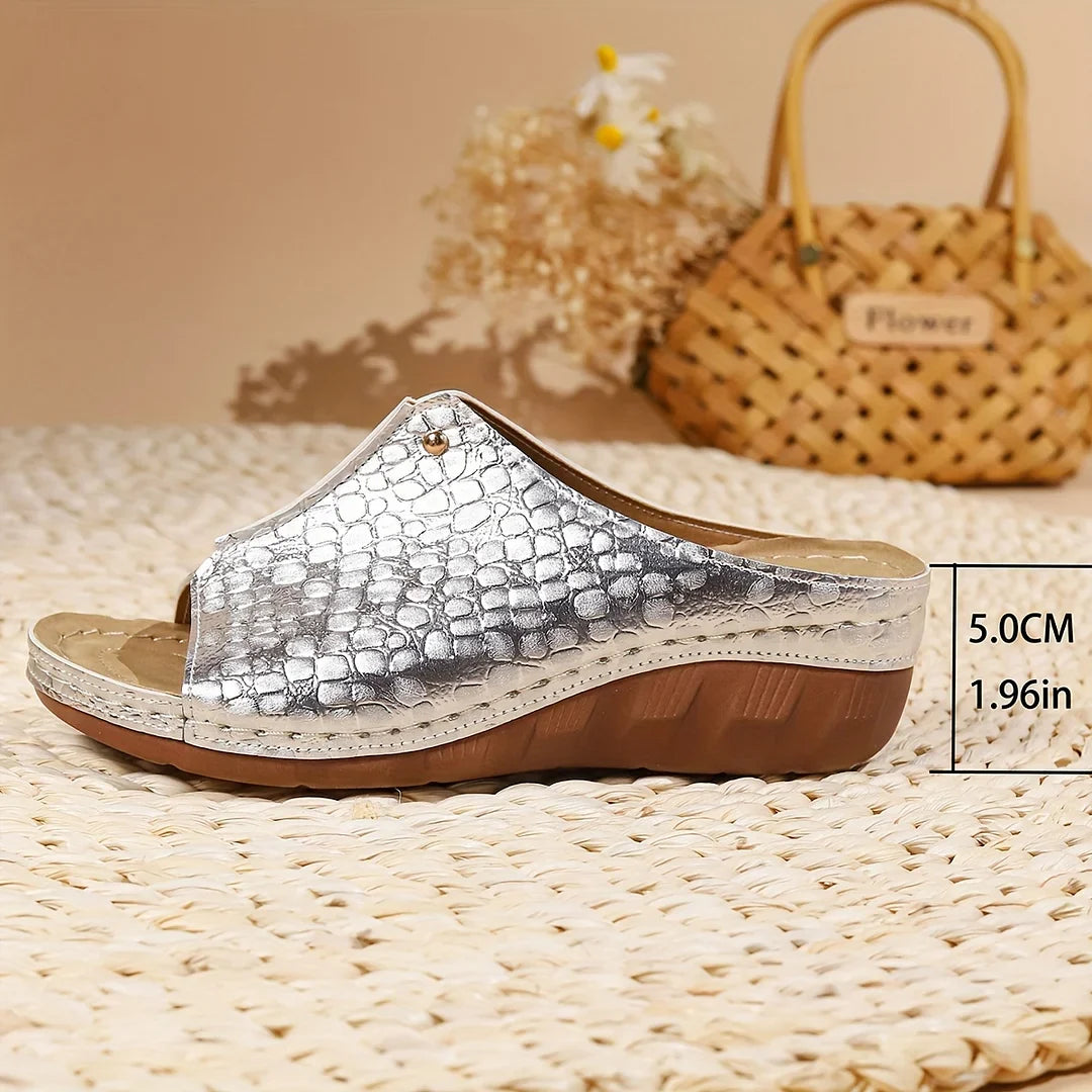 SLIP ON ORTHOPEDIC SOFT SOLE SLIDE SANDALS