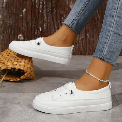 WOMEN'S CASUAL LOW-TOP FLAT SKATE SHOES