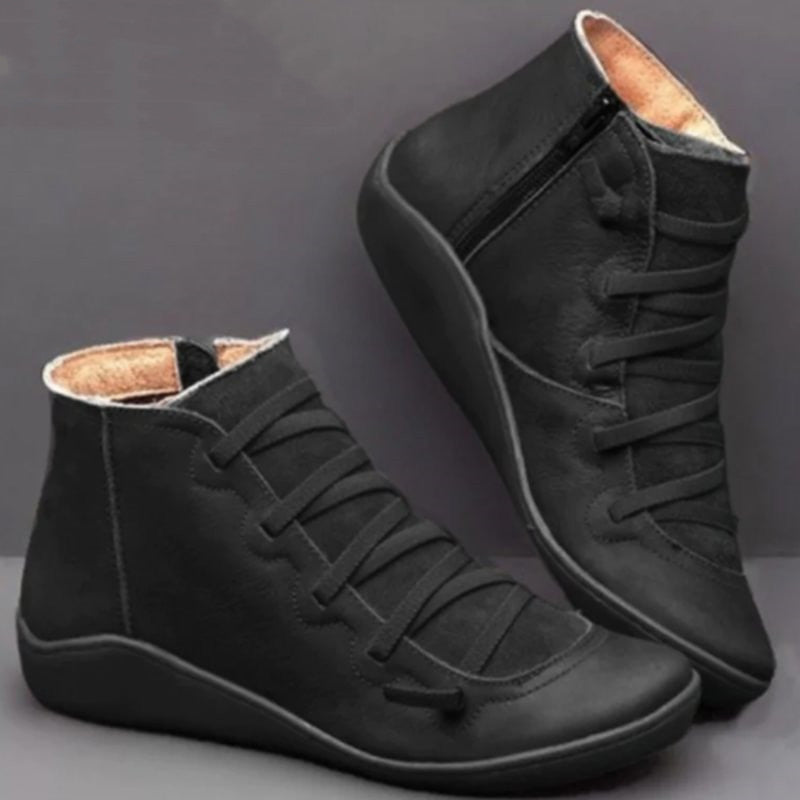 Comfortable leather arch support boots