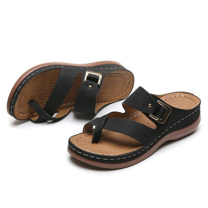Women's Arch Support Casual Leather Sandals