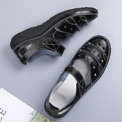 Hollow Out Hook Loop Casual Flat Sandals For Women