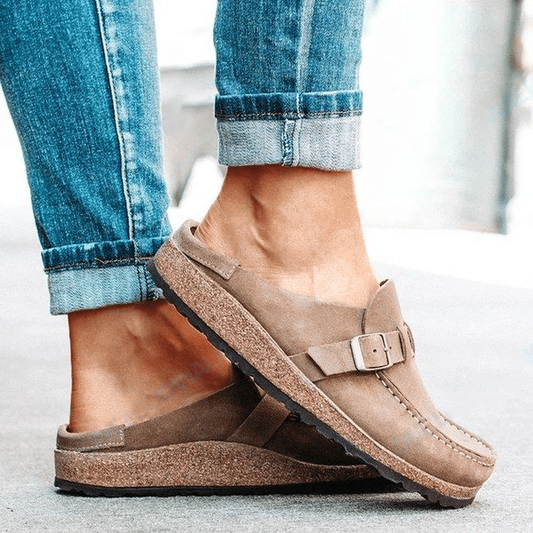 Leather Slip-On Soft Footbed Orthopedic Arch-Support Sandals （Buy 2 Items 10% Off & Free Shipping）