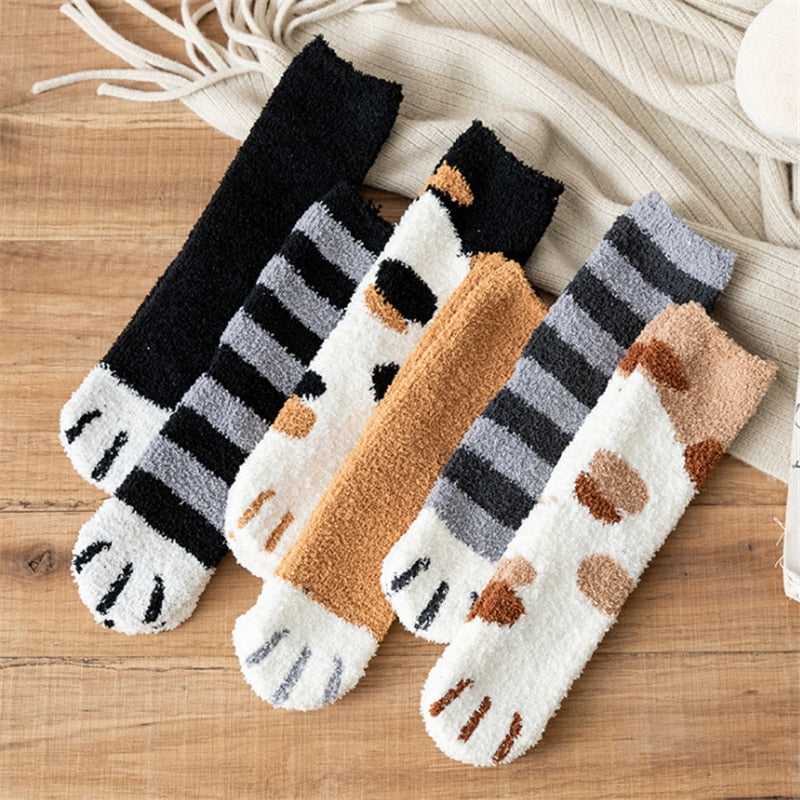 Cat Claws Thick Cute Socks