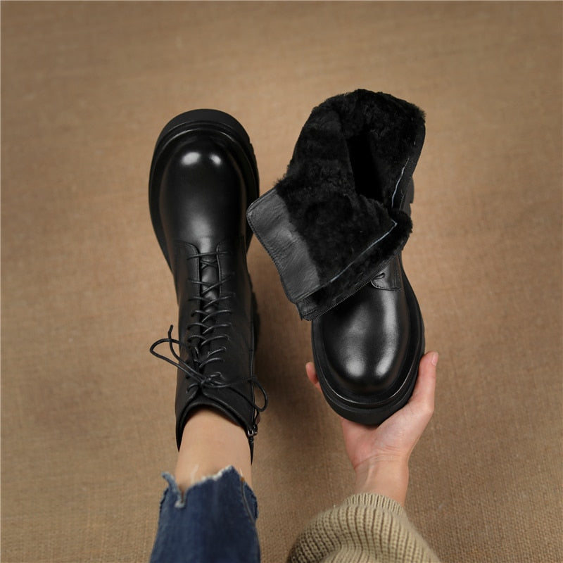 Women Ankle Winter Fur Snow Boots