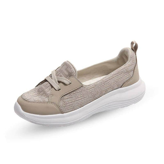 Onecomfy Orthopedic Women Shoes Breathable Slip On Arch Support Non-slip-beige
