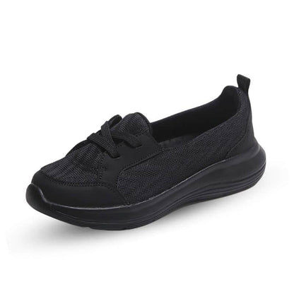 Onecomfy Orthopedic Women Shoes Breathable Slip On Arch Support Non-slip-black