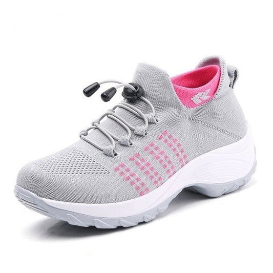 Ortho Stretch Cushion Shoes - Gray Pink