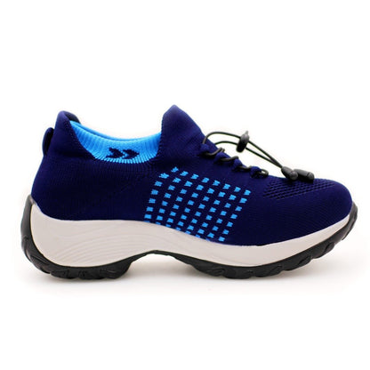 Ortho Stretch Cushion Shoes - White Blue