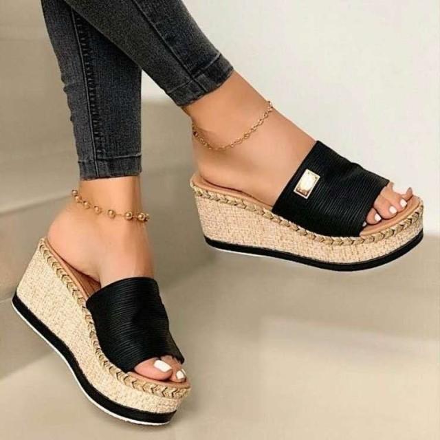 High Heels Sandal Thick Bottom Casual Shoes