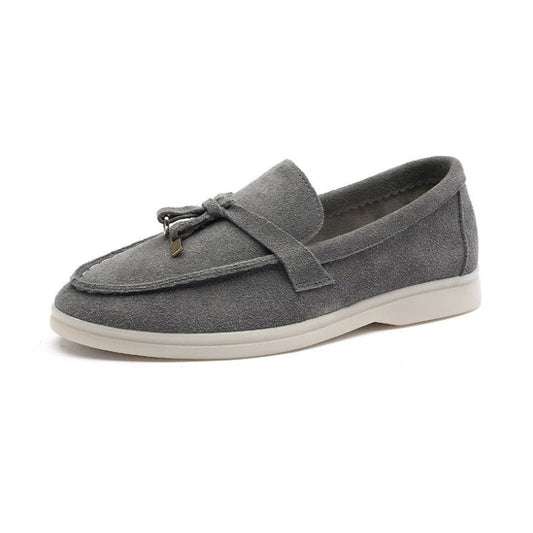 Suede Low-Cut Ortho Loafer - Gray
